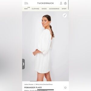 Tuckernuck’s white smocked dress the “Annie” in size Medium